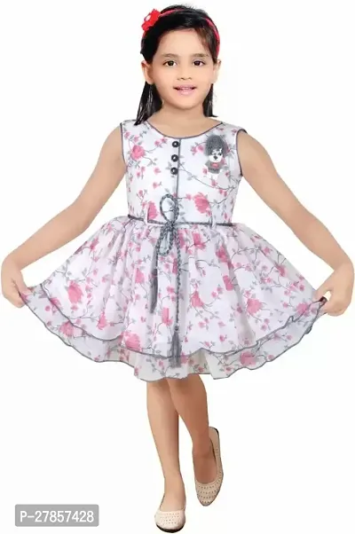 Barbie Baby Girls ShortMid Thigh Casual Dressnbsp;nbsp;Multicolor Sleeveless