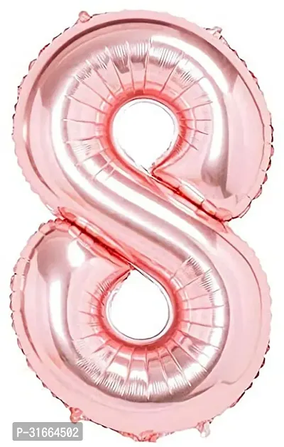 Solid 8 Number Helium Birthday/Anniversary Balloon Gold, Pack Of 1