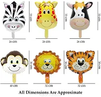 Solid Animal Foil Balloon Multicolor, Pack Of 6-thumb1