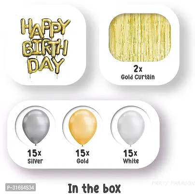 Solid Happy Birthday Balloon Multicolor, Pack Of 60-thumb2