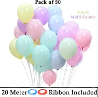 Solid Happy Birthday/Annyversary Balloon Multicolor, Pack Of 50-thumb1