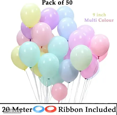 Solid Happy Birthday/Annyversary Balloon Multicolor, Pack Of 50-thumb2