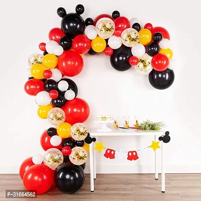 Solid Mickey Mouse Birthday Decoration Balloon Multicolor, Pack Of 65