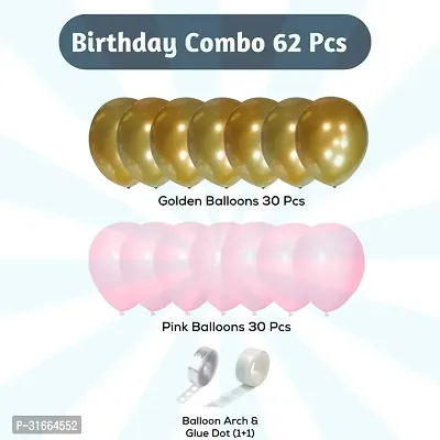 Solid Happy Birthday/Anniversary Decoration Balloon Multicolor, Pack Of 62-thumb2