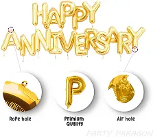 Solid Happy Annyversary Balloon Gold, Pack Of 63-thumb1