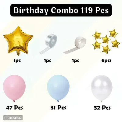 Solid Happy Birthday/Annyversary Balloon Multicolor, Pack Of 119-thumb2