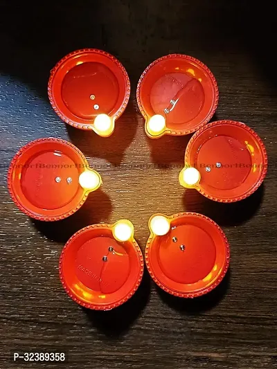 Stylish Water Sensor Diya Lights For Home Decor Pack Of 6-thumb0