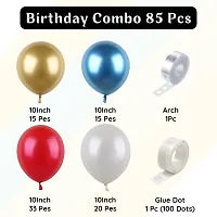 Solid Happy Birthday/Annyversary Balloon Multicolor, Pack Of 85-thumb1