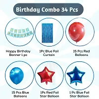 Solid Happy Birthday Balloon Multicolor, Pack Of 34-thumb1