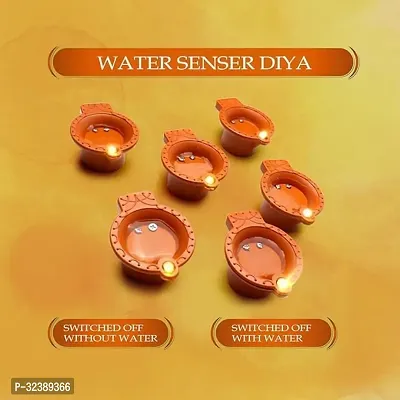 Stylish Water Sensor Diya Lights For Home Decor Pack Of 6-thumb0