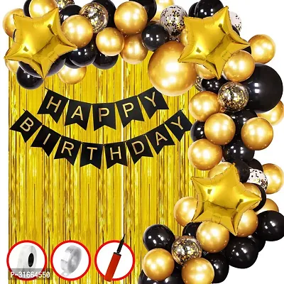 Solid Happy Birthday Decoration Balloon Multicolor, Pack Of 61