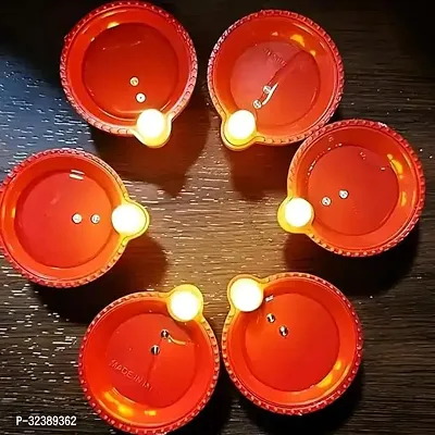 Stylish Water Sensor Diya Lights For Home Decor Pack Of 6-thumb0