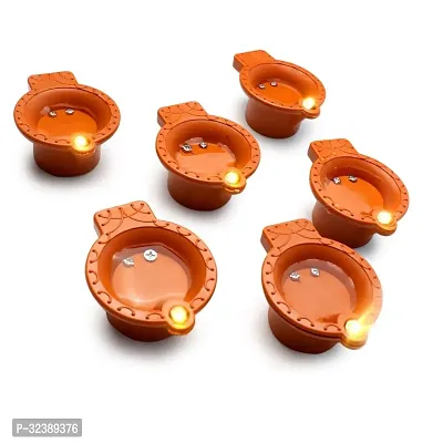 Stylish Water Sensor Diya Lights For Home Decor Pack Of 6-thumb0