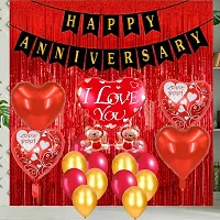 Solid Happy Anniversary Decoration Balloon Multicolor, Pack Of 27-thumb1