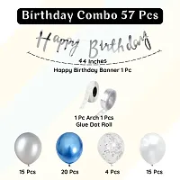 Solid Happy Birthday Balloon Multicolor, Pack Of 57-thumb1