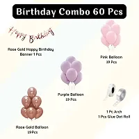 Solid Happy Birthday/Annyversary Balloon Multicolor, Pack Of 60-thumb1