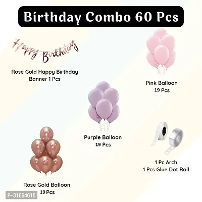 Solid Happy Birthday/Annyversary Balloon Multicolor, Pack Of 60-thumb2