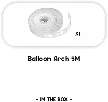 Solid 5 Meter Tape Strip Balloon White, Pack Of 1-thumb1