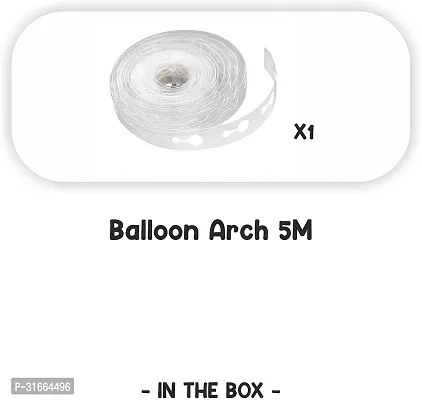 Solid 5 Meter Tape Strip Balloon White, Pack Of 1-thumb2