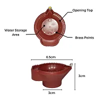 6 Led Water Sensor Diya for Diwali Decoration Item for Home Decor and Diwali Gift - Brown led Diya Set Deepawali Decor for Office Livl Diwali Decor for Office Living Room Diwali Festival Item (24 Pcs)-thumb2