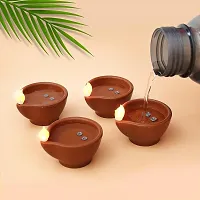 Water Sensor Diya for Home Decoration - 6 Pcs Electric Flameless  Smokeless LED Diya Lights, Eco-Friendly Led Diyas Candle for Home Decor, Diwali Festivals Decoration,Christmas,New Year, Festive-thumb2