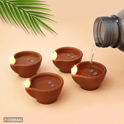 Water Sensor Diya for Home Decoration - 6 Pcs Electric Flameless  Smokeless LED Diya Lights, Eco-Friendly Led Diyas Candle for Home Decor, Diwali Festivals Decoration,Christmas,New Year, Festive-thumb3