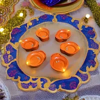 Water Sensor Diya for Home Decoration - 6 Pcs Electric Flameless  Smokeless LED Diya Lights, Eco-Friendly Led Diyas Candle for Home Decor, Diwali Festivals Decoration,Christmas,New Year, Festive-thumb3