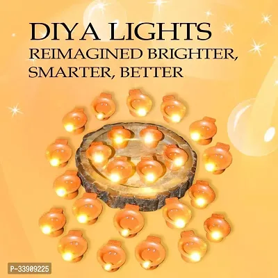 PARTY PARAGON Water Sensor Diya Set Water Sensor LED Diyas Decorative Diya Decorative LED Lights E-Diya I Battery Operated | Diwali Light |Eco-Friendly Diya For Diwali Decoration  (6 Pieces)