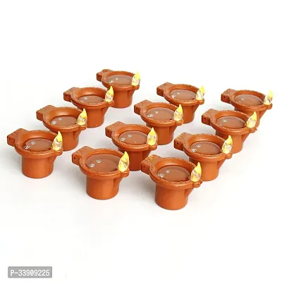 PARTY PARAGON Water Sensor Diya Set Water Sensor LED Diyas Decorative Diya Decorative LED Lights E-Diya I Battery Operated | Diwali Light |Eco-Friendly Diya For Diwali Decoration  (6 Pieces)-thumb3