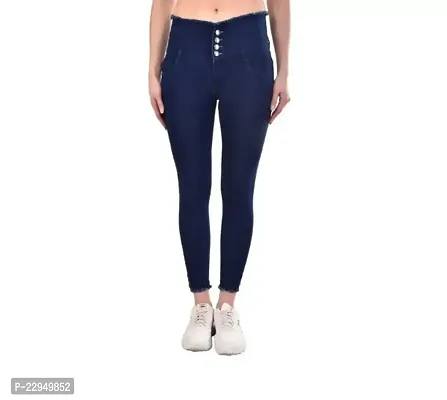 Classic Denim Solid Jeans for Women-thumb0