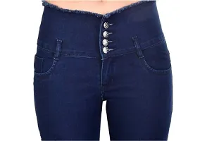 Classic Denim Solid Jeans for Women-thumb4