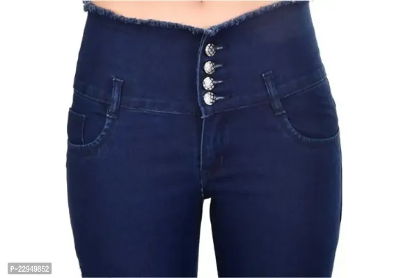 Classic Denim Solid Jeans for Women-thumb5