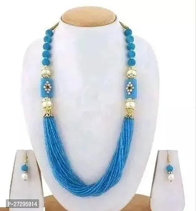 Stylish Blue Alloy Jewellery Set For Women