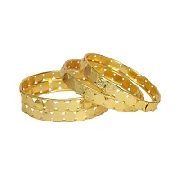 Elegant Golden Metal Bangles Set For Women 4Pcs-thumb1