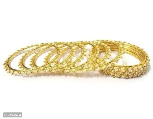 Elegant Golden Alloy Bangles Set For Women 12Pcs-thumb2