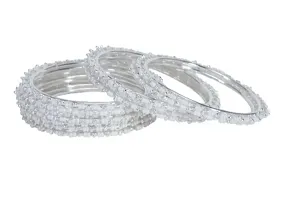 12 PCS SILVER PLATED BANGLES SET-thumb1