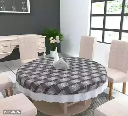 Dining Table cover 4 Seater Table Cloth Table Cover For Home Round Shape Table Cover For Home D cor Plastic Dining Table Cover Size 60 inches Diameter