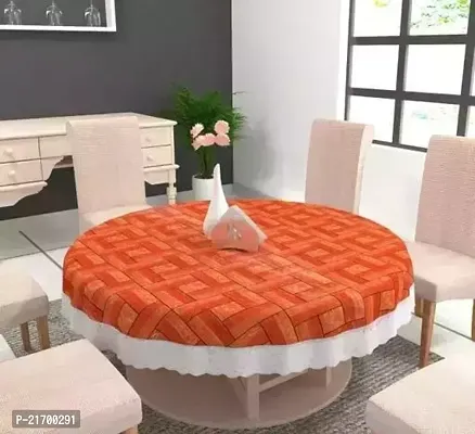 Dining Table cover 4 Seater Table Cloth Table Cover For Home Round Shape Table Cover For Home D cor Plastic Dining Table Cover Size 60 inches Diameter