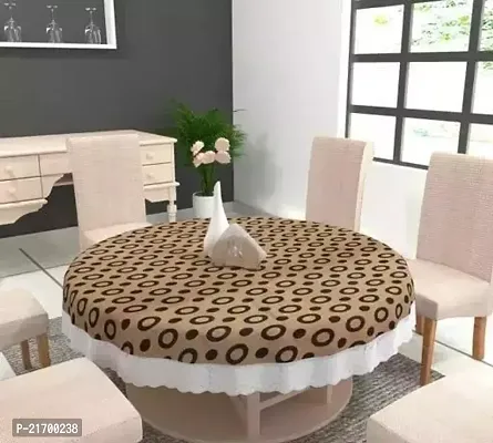 Dining Table cover 4 Seater Table Cloth Table Cover For Home Round Shape Table Cover For Home D cor Plastic Dining Table Cover Size 60 inches Diameter