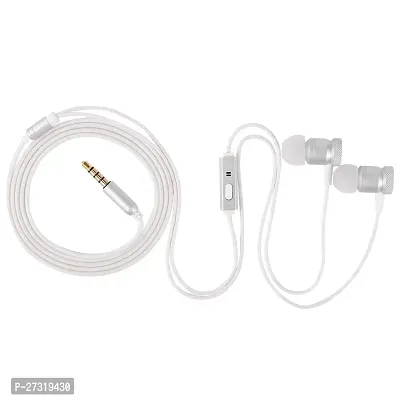 Stylish White In-ear Wired Headphones-thumb0