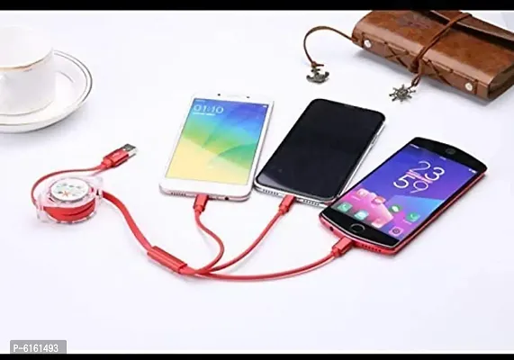 Multi Retractable 3.0 Fast Charger Cord, Multiple Charging Cable 3-in-1 USB Charge Cord Compatible with Ph-thumb2