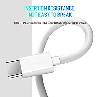 Type-C Support 27W/9V/3A Fast Charge Cable Supported USB Cable Original Like USB | Charger Cable | Rapid Quick Dash Fast Charging Cable || 1M || Whit-thumb3