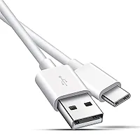 Type-C Support 27W/9V/3A Fast Charge Cable Supported USB Cable Original Like USB | Charger Cable | Rapid Quick Dash Fast Charging Cable || 1M || Whit-thumb1