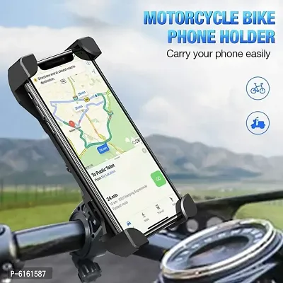Universal 360 Degree Adjustable Mobile Phone Holder for Bicycle | Bike | Motorcycle | Ideal for Maps | Navigation-thumb0