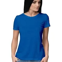 Unisex Jersey Knit Round Neck Cotton Polo T Shirts for Men and Woman Size-S,Royal Blue-thumb2