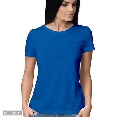 Unisex Jersey Knit Round Neck Cotton Polo T Shirts for Men and Woman Size-S,Royal Blue-thumb3