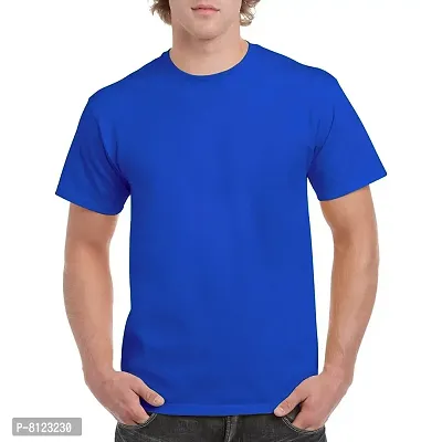 Unisex Jersey Knit Round Neck Cotton Polo T Shirts for Men and Woman Size-S,Royal Blue-thumb4