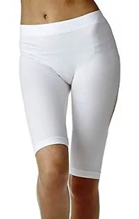 Lycra Spandex Cotton Short Leggings Capri For Woman-thumb2