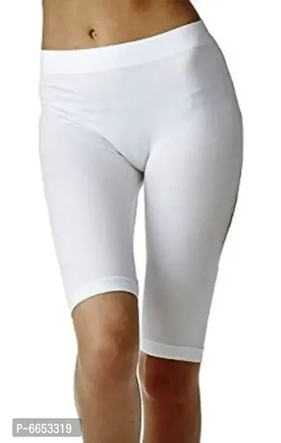 Lycra Spandex Cotton Short Leggings Capri For Woman-thumb3