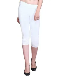 Lycra Spandex Cotton Short Leggings Capri For Woman-thumb1